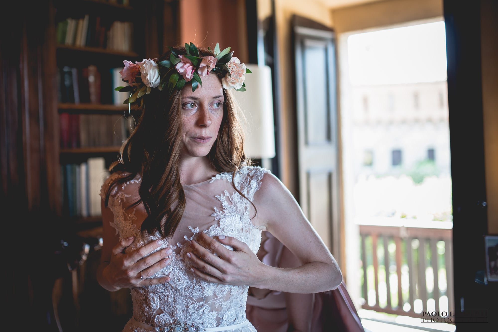 Paolo Lamperti Fotografo Photographer Elegante matrimonio Castello Rossino preparazione sposa