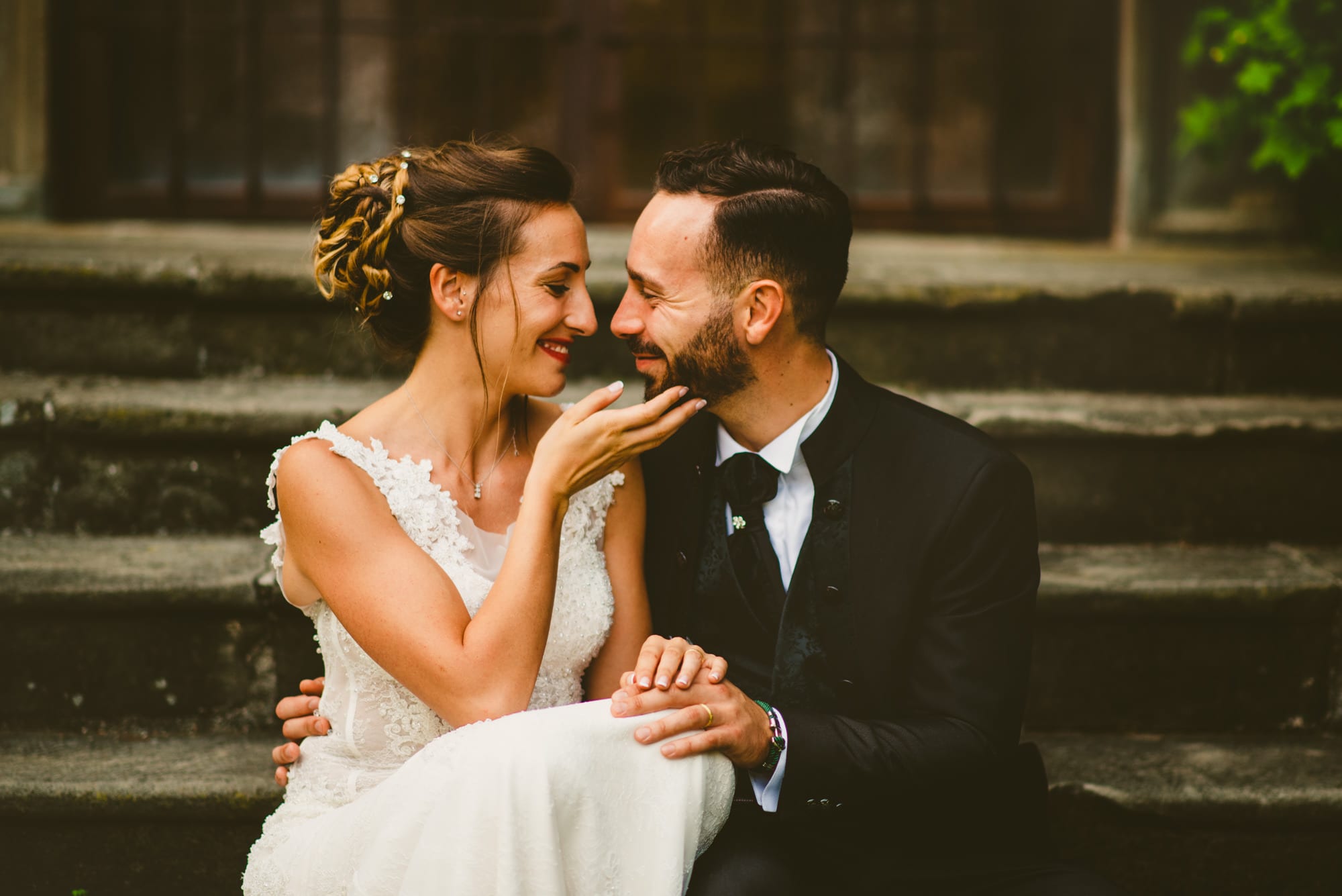 Elegante Matrimonio Cappuccini Resort in Franciacorta ritratto coppia sposi