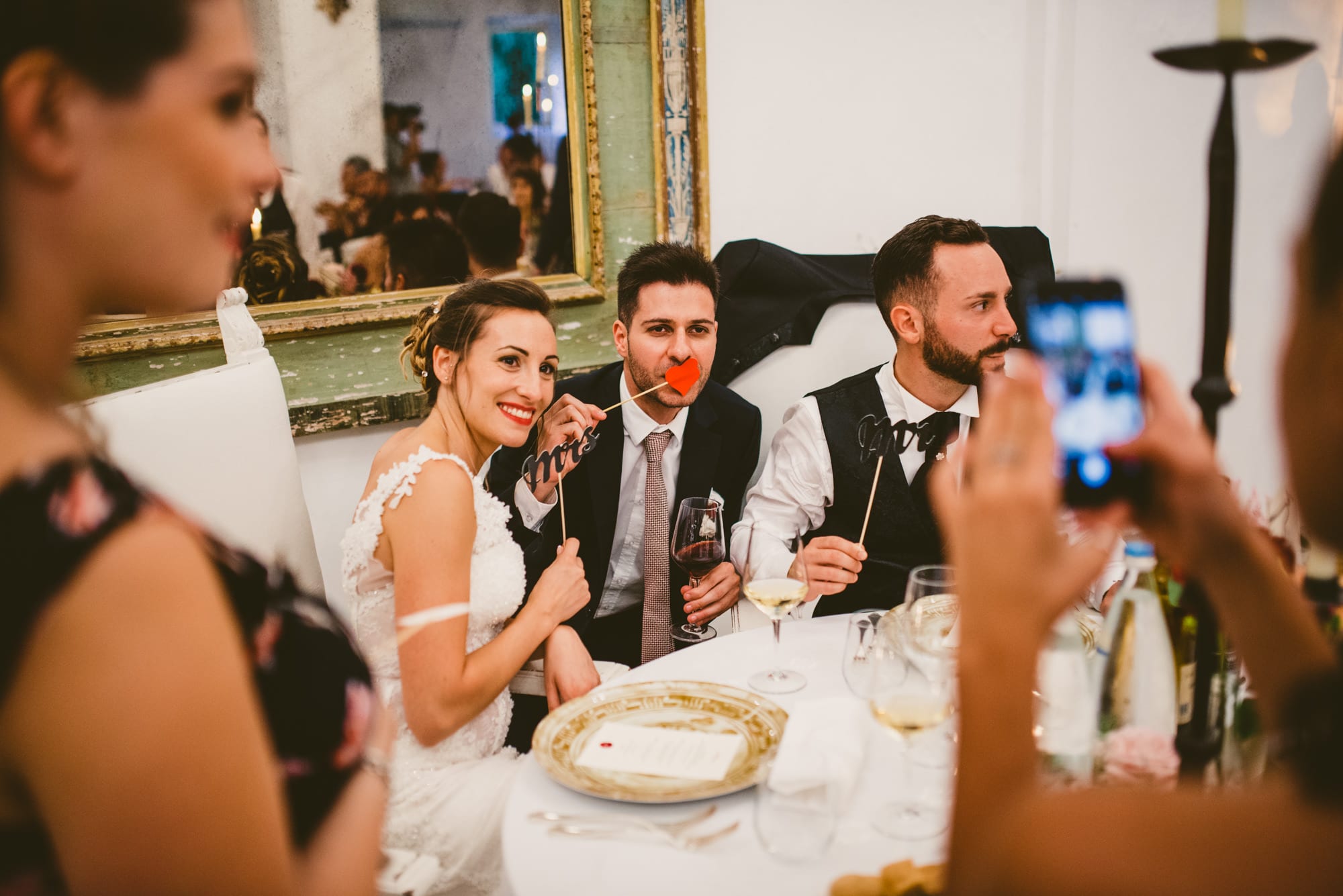 Elegante Matrimonio Cappuccini Resort in Franciacorta ricevimento cena
