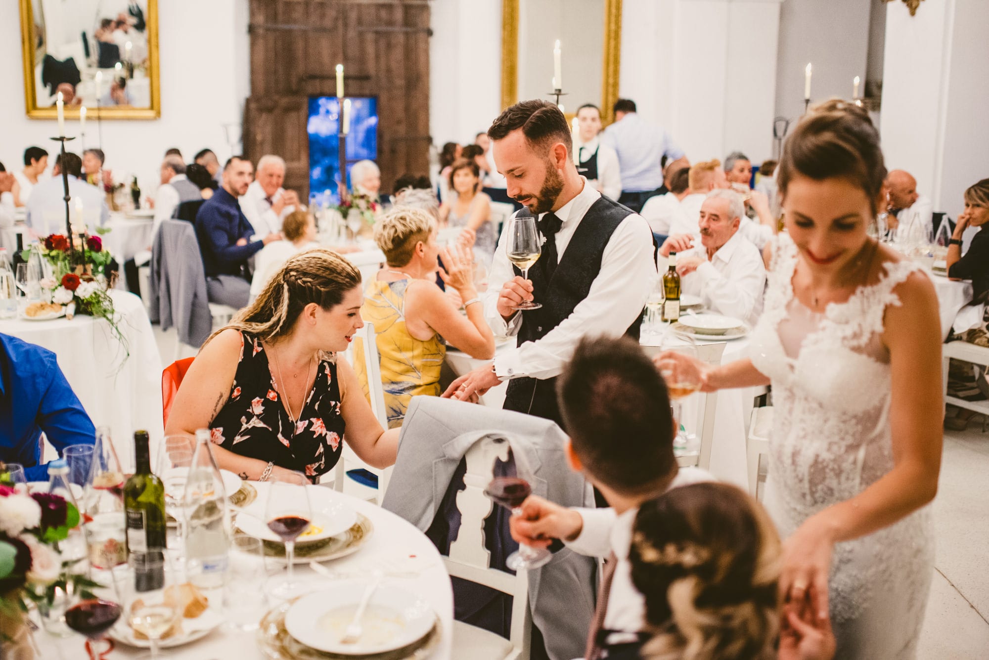 Elegante Matrimonio Cappuccini Resort in Franciacorta ricevimento cena
