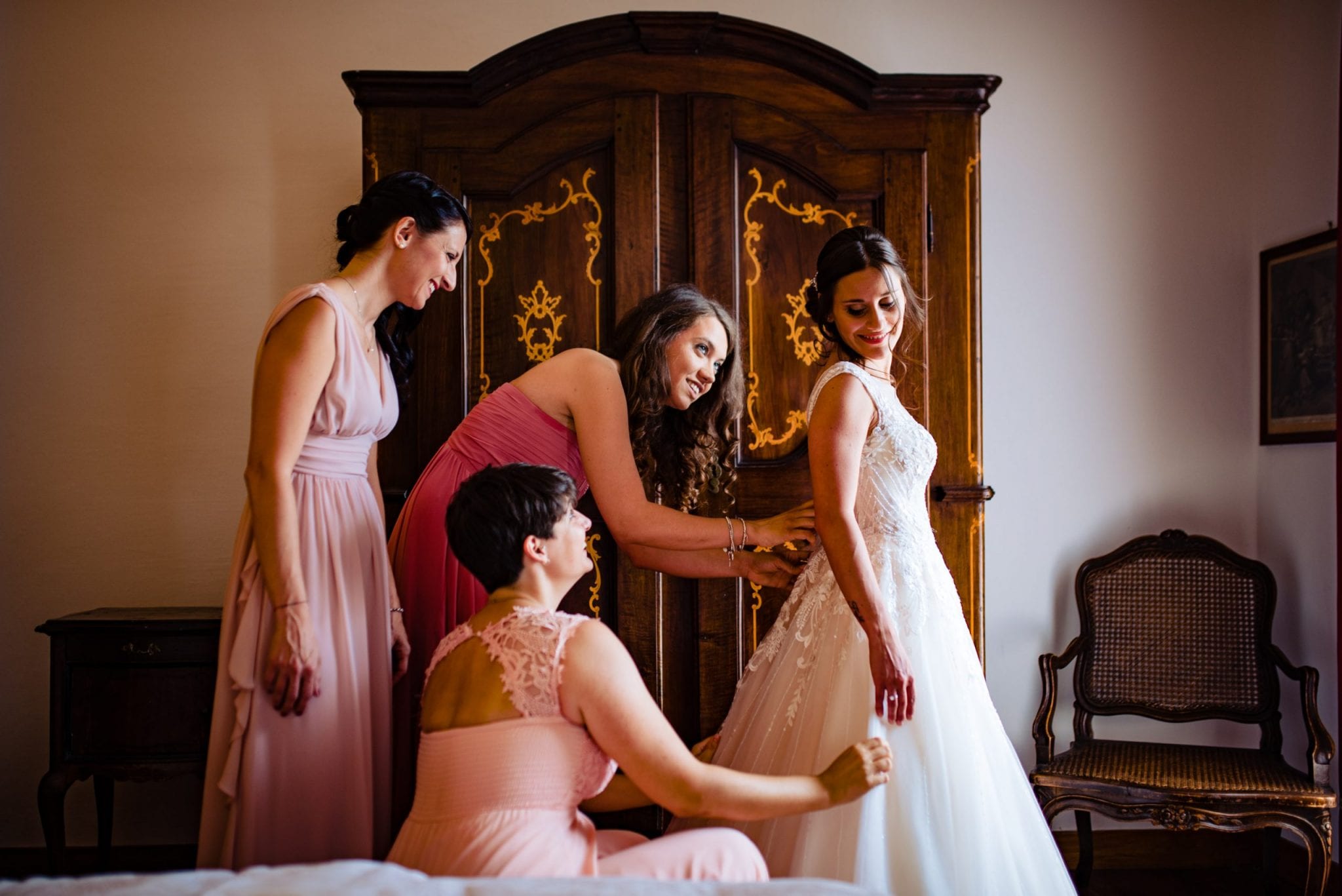 Fotografo Fotografia di Matrimonio Abbazia Santo Spirito Villa Giannone preparazione sposa