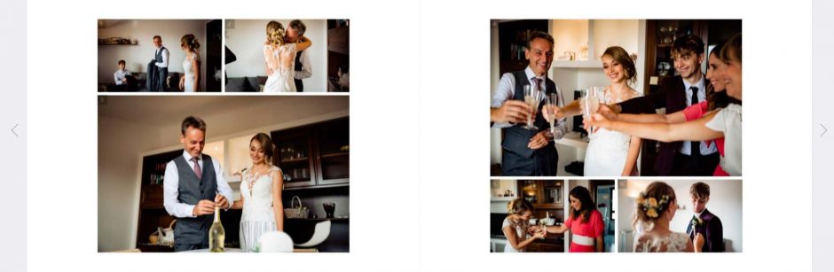album di matrimonio esempio di impaginazione album online, vista pagine affiancate, impaginazione album proposta da paolo lamperti fotografo matrimonio varese